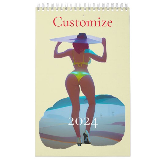 Bikini Booty Beach Meisje Thunder_Cove Kalender (Hoes)