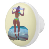 Bikini Booty Beach Meisje Thunder_Cove Keramische Knop (Rechts)