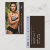 Bikini Brésil : Une carte à punchcard gris pour la (Devant / Derrière)