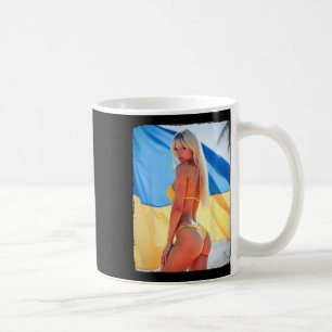 Bikini Bybe - Y Blonde Bybe En Oekraïense Vlag Koffiemok