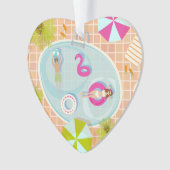 Bikini girl and guy playing swimming pool game (devant)