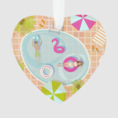 Bikini girl and guy playing swimming pool game (devant)