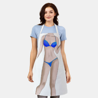 Bikini Girl Oil Painting Apron Schort