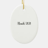 Bikini Girl sur la plage ornement de Noël (Dos)