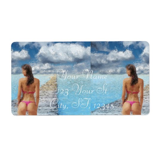 Bikini Girl Thunder_Cove Etiket (Voorkant)