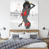 Bikini Girl Wrapped Canvas Afdruk (Insitu (Slaapkamer))