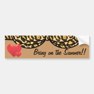 Bikini Leopard Print Bumpersticker