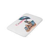 Bikini Meisje Strand Napping Thunder_Cove Badmat (Gekanteld)