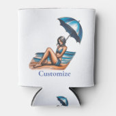 Bikini Meisje Strand Napping Thunder_Cove Blikjeskoeler (Voorkant)