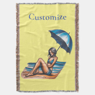 Bikini Meisje Strand Napping Thunder_Cove Deken