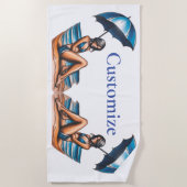 Bikini Meisje Strand Napping Thunder_Cove Strandlaken (Voorkant)