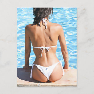 Bikini-model Briefkaart