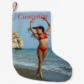 Bikini Model Dansend Thunder_Cove Kleine Kerstsok (Voorkant)