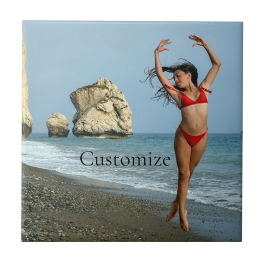 Bikini Model Dansend Thunder_Cove Tegeltje (Voorkant)