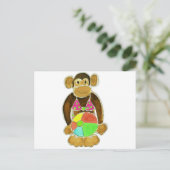 Bikini Monkey Briefkaart (Staand voorkant)
