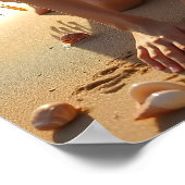 Bikini op het strand poster (Hoek)