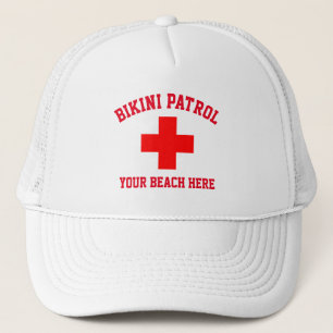 Bikini Patrol Badmeester Personaliseer Trucker Hoe Trucker Pet