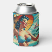 Bikini Pin-up Blikjeskoeler (Blikje Achterkant)