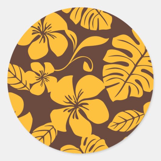 BIKINI ROSE (BROWN/OR) STICKER ROND CLASSIQUE (Devant)
