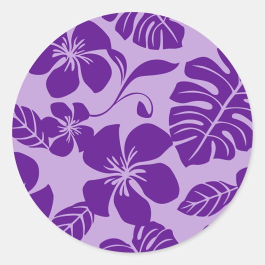 BIKINI ROSE (PURPLE x 2) STICKER ROND CLASSIQUE (Devant)