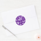 BIKINI ROSE (PURPLE x 2) STICKER ROND CLASSIQUE (Enveloppe)