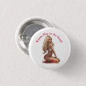 Bikini strand meisje Thunder_Cove Ronde Button 3,2 Cm (Voorkant /achterkant)