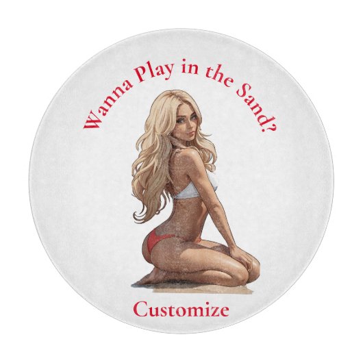 Bikini strand meisje Thunder_Cove Snijplank (Voorkant)