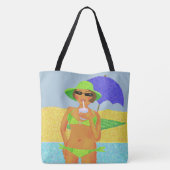 Bikini-strandtas Tote Bag (Achterkant)
