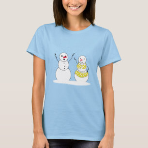 Bikini Tijd Sneeuwmannen T-shirt