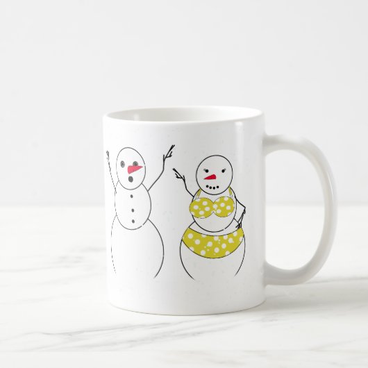 Bikini Time Snowmen Koffiemok (Rechts)