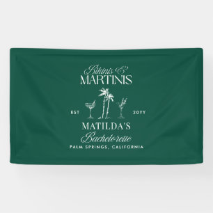 Bikinibroekjes en martini's Elegante vintage vrijg Spandoek