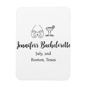 Bikiniglas cocktail vrijgezellenfeest naam toevoeg magneet