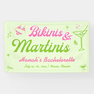 Bikinis en Martinis Bach-feest Welkom Spandoek