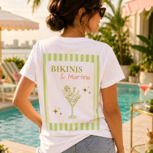 Bikinis en Martinis Bachelorette-feest Strand Bach T-shirt