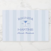 Bikinis en Martinis Beach Bachelorette-feest Likeurfles Etiket (Enkel label)