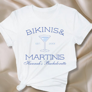 Bikini's en Martinis Beach Bachelorette T-shirt