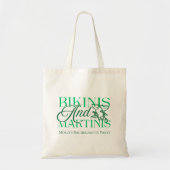 Bikini's en Martinis - Custom Bachelorette Party Tote Bag (Voorkant)