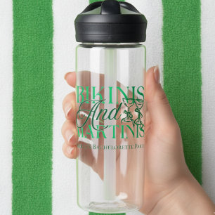 Bikini's en Martinis Custom Bachelorette Party Waterfles