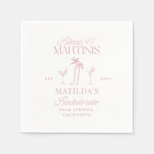 Bikinis en martinis Elegante vrijgezellenfeest Servet