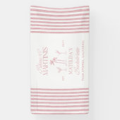 Bikinis en martinis Elegante  vrijgezellenfeest Spandoek (Verticaal)