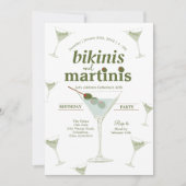 Bikinis et Martinis 30e anniversaire Invitation (Devant)