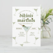 Bikinis et Martinis 30e anniversaire Invitation (Debout devant)