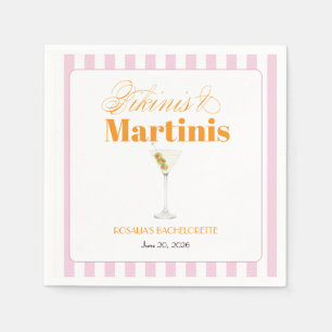 Bikinis & Martinins vrijgezellenfeest (Roze & wit) Servet