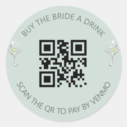 Bikinis & Martinis Bachelorette Drank Sticker (Voorkant)