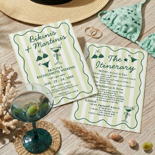 Bikinis & Martinis Bachelorette Feest Itinerarium Kaart