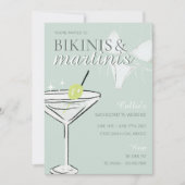 Bikinis & Martinis Bachelorette Party Invitation (Devant)