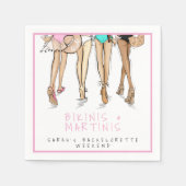 Bikinis & Martinis Bachelorette Party Weekend Servet (Voorkant)