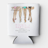 Bikini's & Martinis Bachelorette Party Weekendnaam Blikjeskoeler (Voorkant)