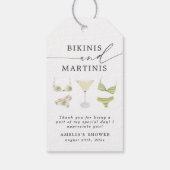 Bikinis & Martinis Bruidsfeest Borrel Cadeaulabel (Achterkant)