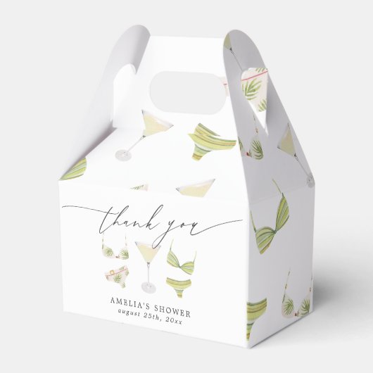 Bikinis & Martinis Bruidsmeisje Borrel Afscheid Va Bedankdoosjes (Voorkant Zijde)